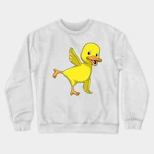 Duck at Yoga Stretching exercise Crewneck Sweatshirt